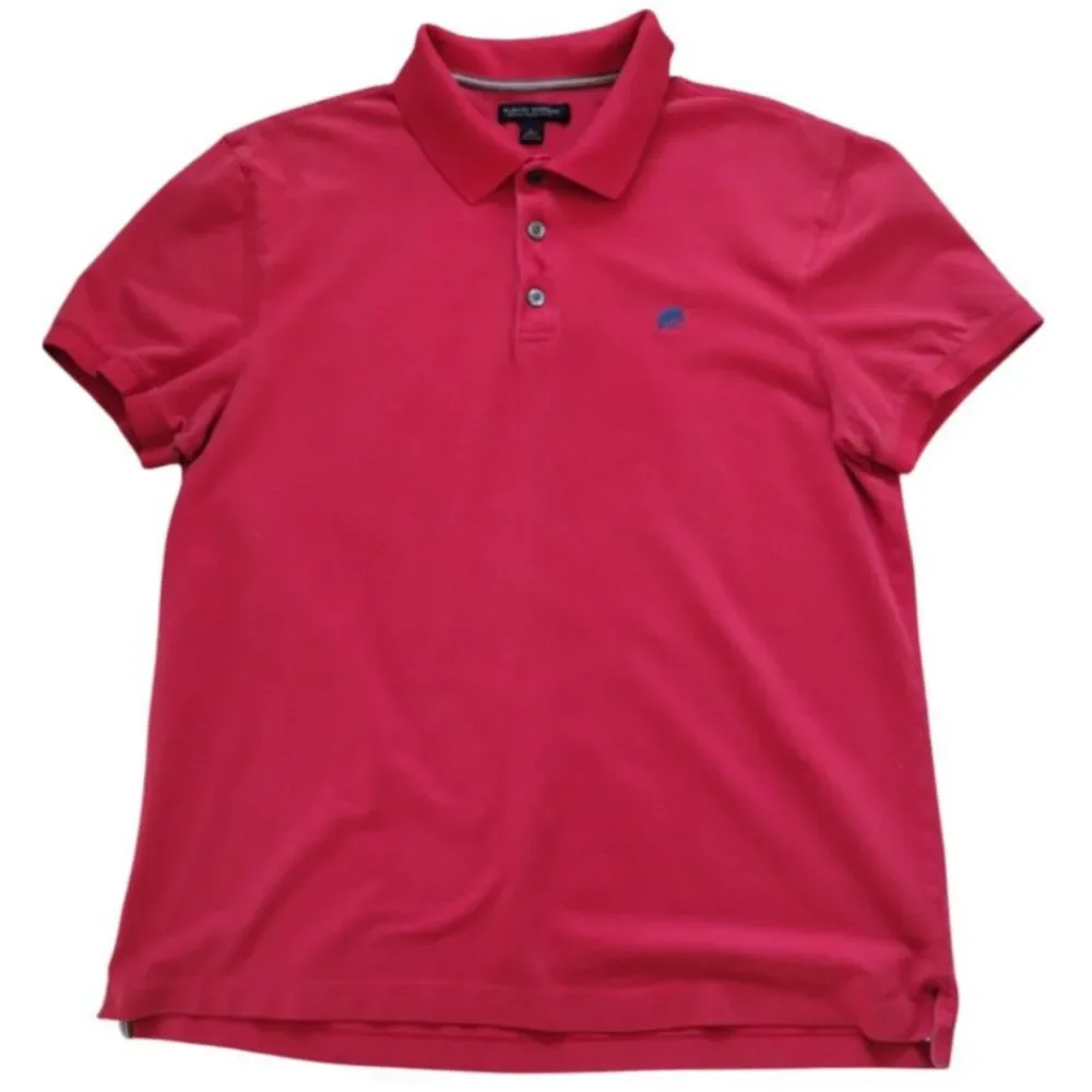 Banana Republic Polo Shirt Mens L Red‎ Fitted Pique Polo Short Sleeves Collared